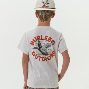 BURLEBO Youth Short Sleeve Pocket Tee OLD SCHOOL DUCK HUNT - SS - OATMEAL